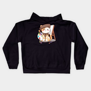 Artist Cat Kids Hoodie